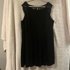 Black dress with lace detail